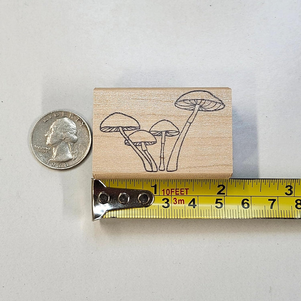 Mushroom Rubber Stamp Set, with Morel Mushroom