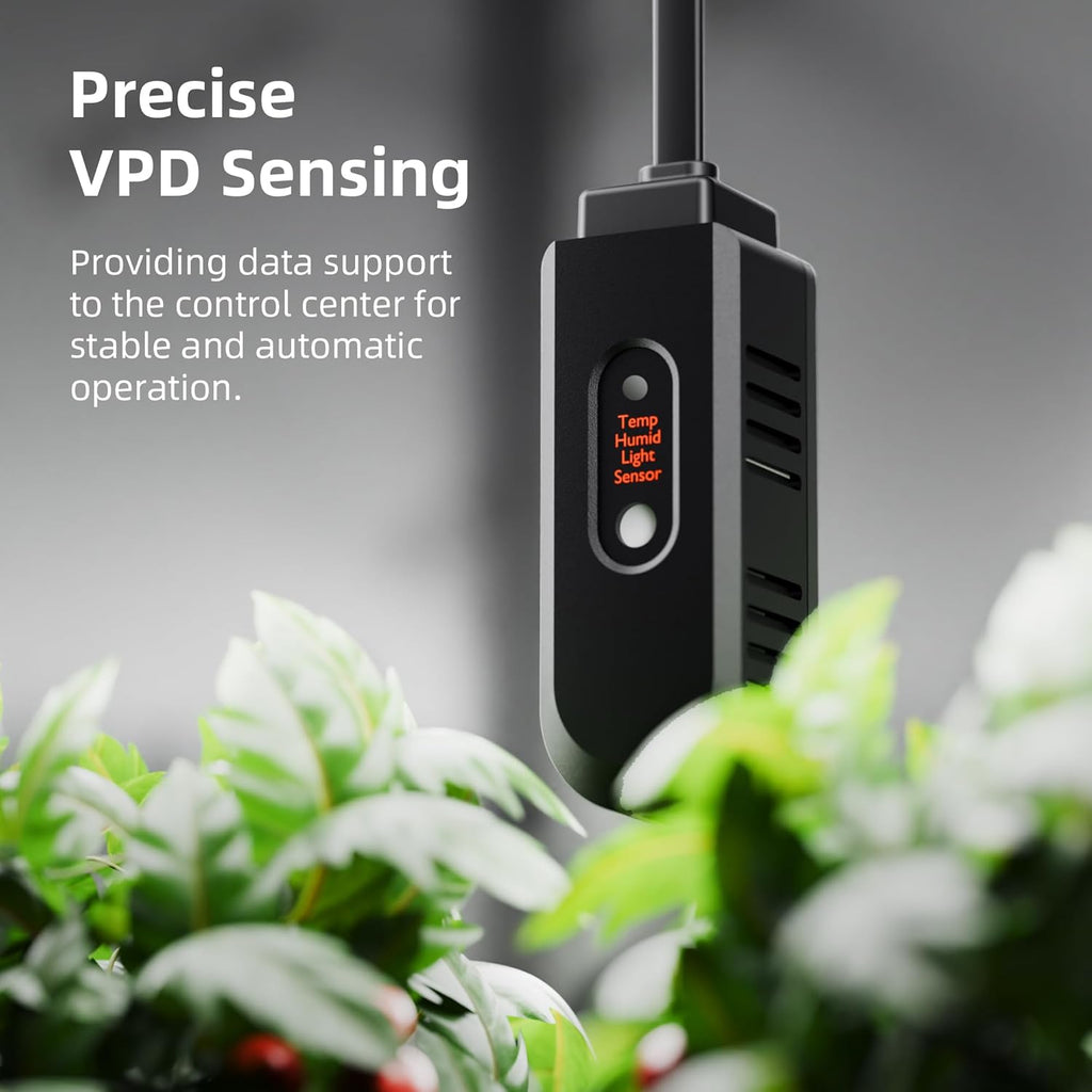 GGS Controller Kits, Automatic Grow Environmental Controller, Temp Humid Light Sensor and Adapter, Ideal for Indoor Garden Grow Cycle System Auto Management