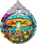 Stained Glass Suncatcher,  Mushroom Ornament, Christmas Ornaments, Holidays Ornaments, Christmas Tree Decor, Mushroom Decor for Home, Mushroom Gifts