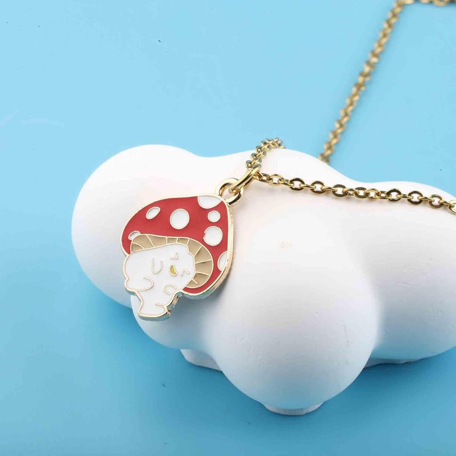 Mushroom Necklace Mushroom Gifts for Mushroom Lover Mushroom Jewelry Gifts Cute Mushroom Necklaces Pendant (Mushroom Necklace)