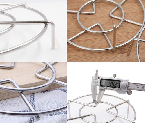 3 Pack 7 Inch Kitchen Trivet Stainless Steel Steaming Rack Pressure Cooker Steam Rack Stand,Steamer Baskets for Instant Pot Pressure Cooker by
