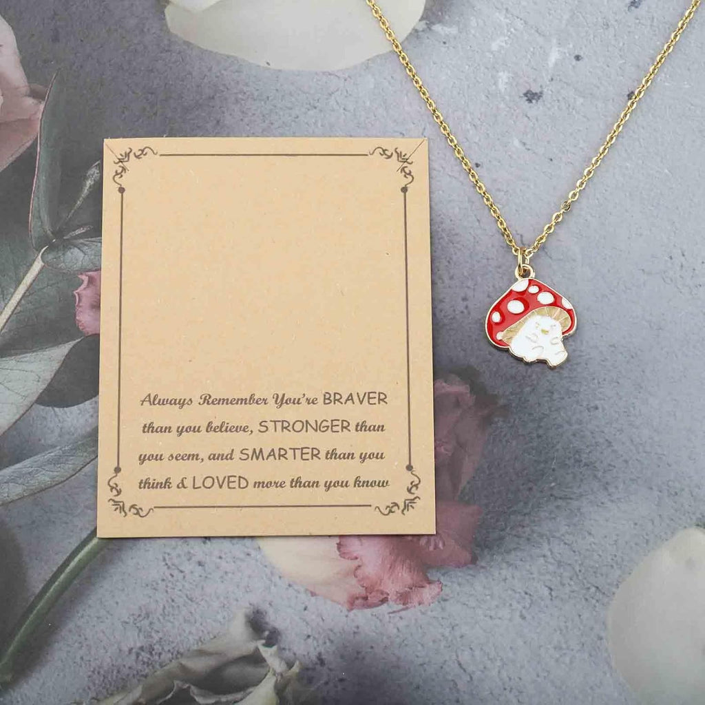 Mushroom Necklace Mushroom Gifts for Mushroom Lover Mushroom Jewelry Gifts Cute Mushroom Necklaces Pendant (Mushroom Necklace)