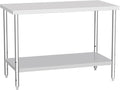Stainless Steel Table 24×48 Inches Heavy Duty Commercial Kitchen Prep Table with Undershelf for Restaurant, Home and Hotel