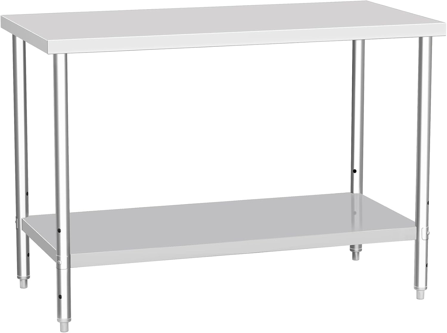 Stainless Steel Table 24×48 Inches Heavy Duty Commercial Kitchen Prep Table with Undershelf for Restaurant, Home and Hotel