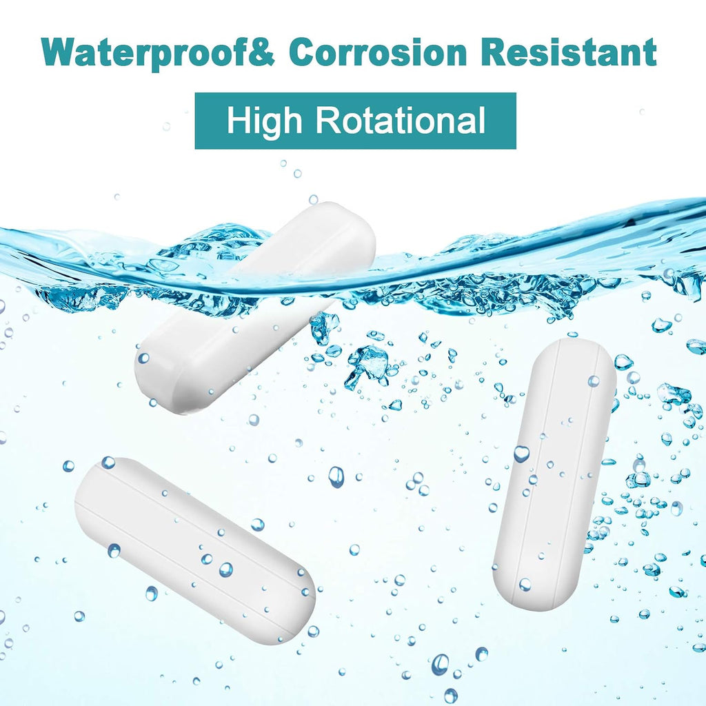 16 Pieces PTFE Magnetic Mixer Stirrer Bar, White Color Stainless Steel Laboratory PTFE Stir Plate Bar, Mixing Plate Magnet Stick (30 Mm/ 1.18 Inch)