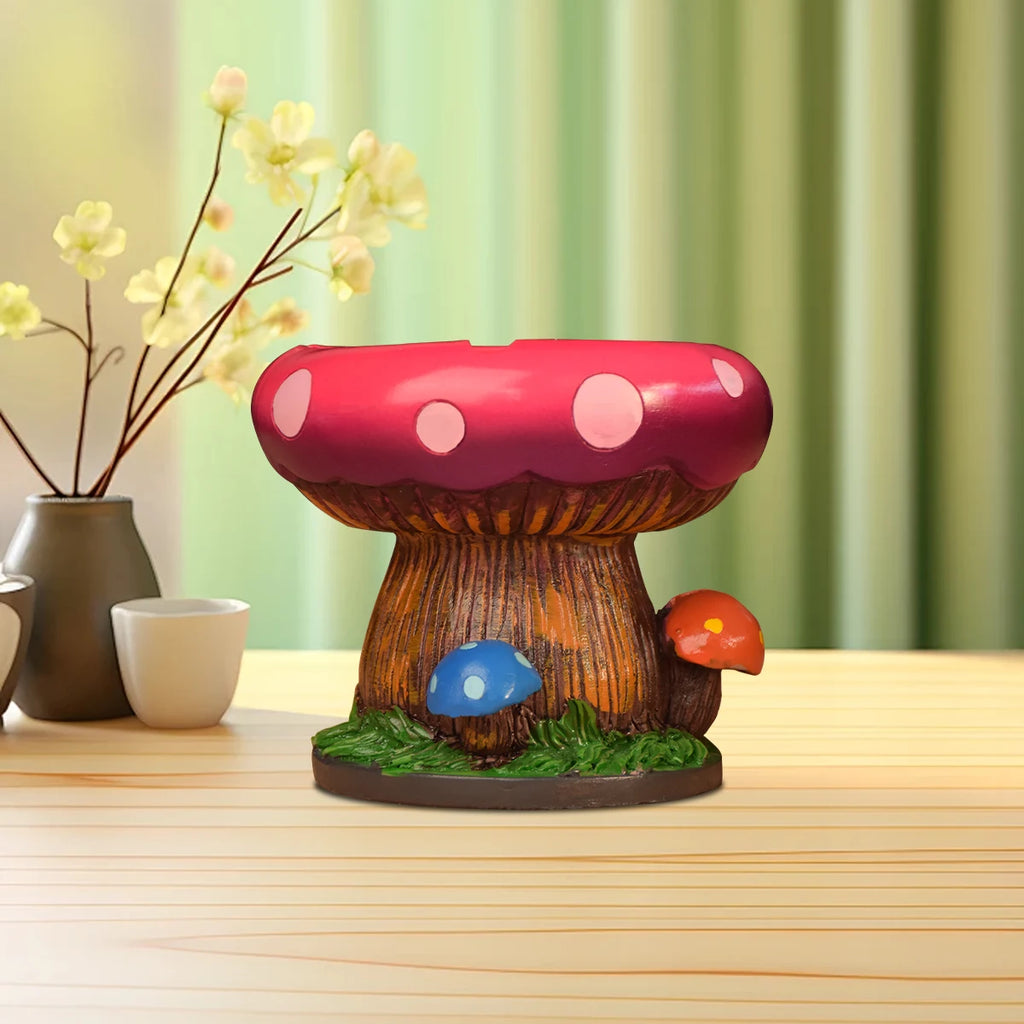 1Pc Mushroom Resin Ashtray Mushroom Cartoon Ashtray Mushroom Creative Fashion Ashtr 13.3Cm/5.24Inch Wide Storage Box and Ashtray
