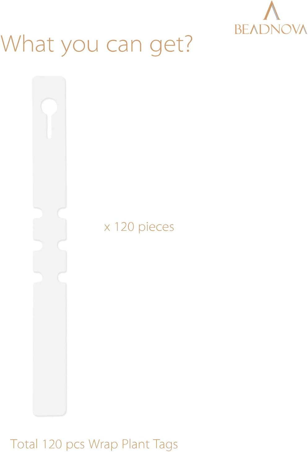Tree Tags Plastic Plant Labels Wrap around Hanging Tags Tree Markers Signs Nursery Labels for Plants Garden (120Pcs, White)