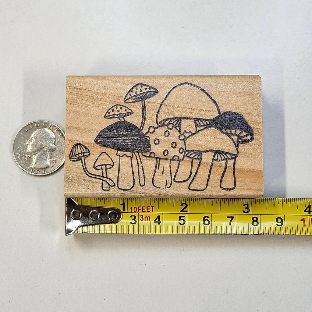 Mushroom Rubber Stamp Set, with Morel Mushroom