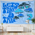 Psychedelic Mushroom Tapestry Wall Hanging Aesthetic Witchcraft Bohemian TAPIZ Girls Dormitory Home Room Decor