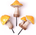 3Pcs Mushroom Statue Sculpture Fairy Figurine Garden Decor Gift for Home Outdoor Patio Yard Art Polyresin 6.3 Inch