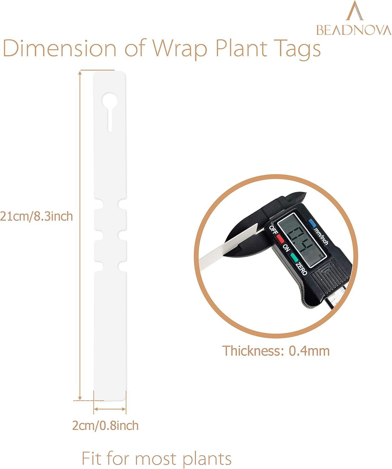 Tree Tags Plastic Plant Labels Wrap around Hanging Tags Tree Markers Signs Nursery Labels for Plants Garden (120Pcs, White)