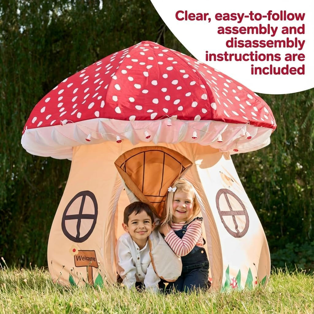 Enchanted Mushroom Play Tent - a World of Adventure for Kids 3+ - the Ultimate Toddler Tent for Creative Indoor Fun