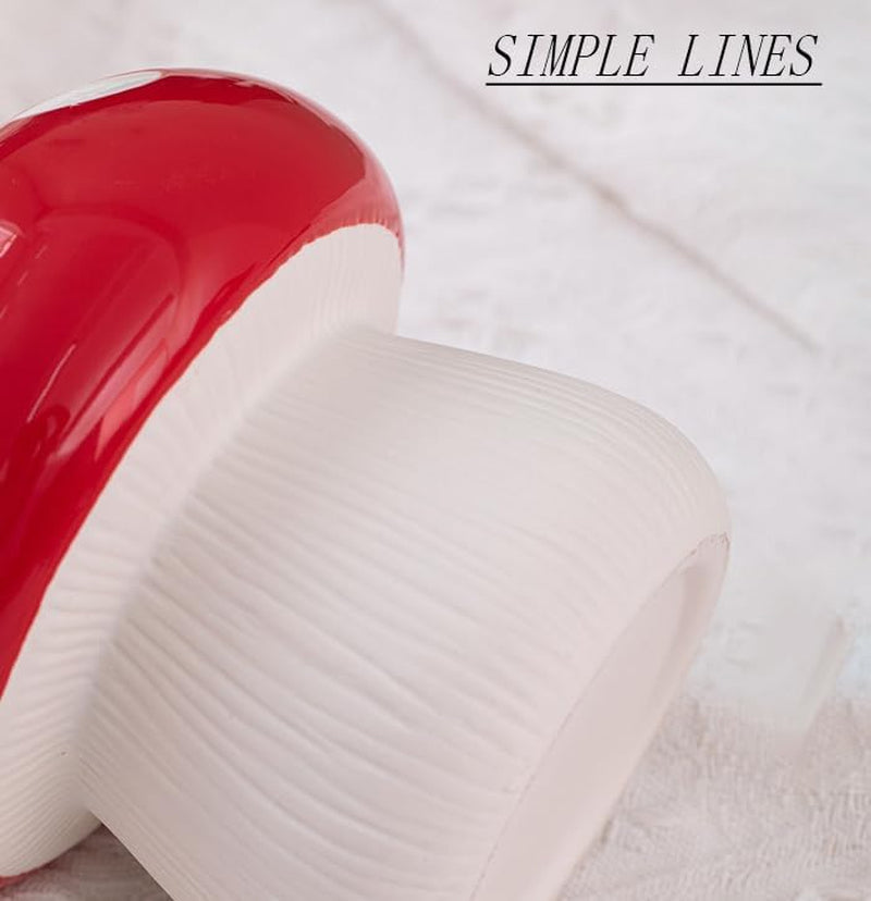 Mushroom Toothbrush Holder ， Cute Toothbrush Holder，Best Mushroom Kitchen Decor and Mushroom Bathroom Decor(Red)