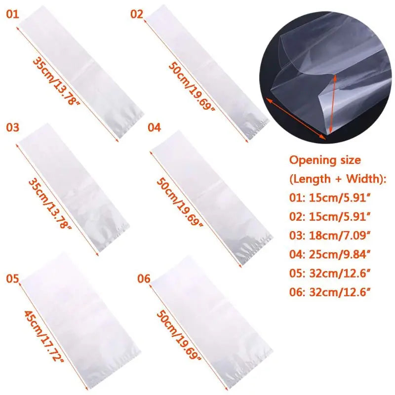 50Pcs 6 Sizes Mushroom Growth Bags High Temperature Plastic Garden Planting Bag