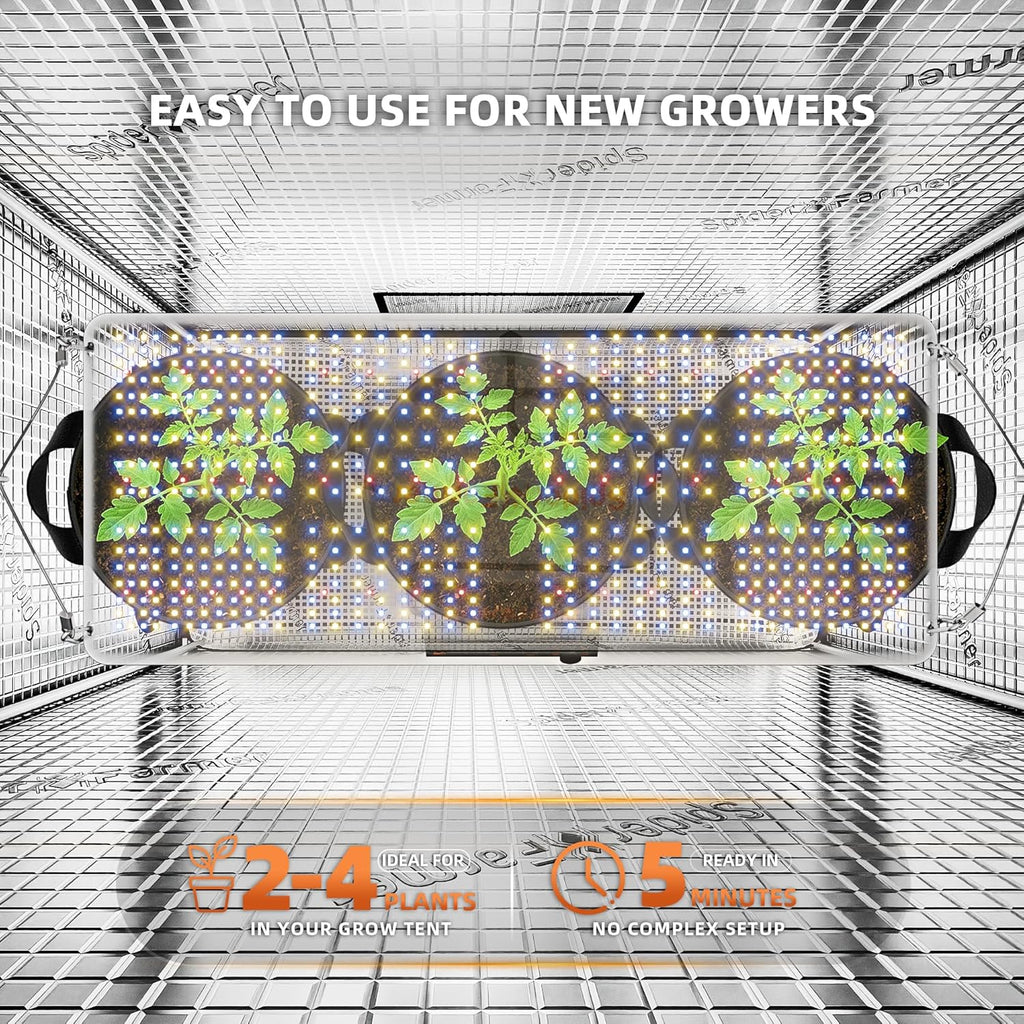 SF2000 200W LED Grow Light for Indoor Plants, Upgraded High Efficiency Leds, Dimmable Full Spectrum High PPFD, Deep Penetration for Seed Starting/Vegetables/Bloom in 2X4 Grow Tent