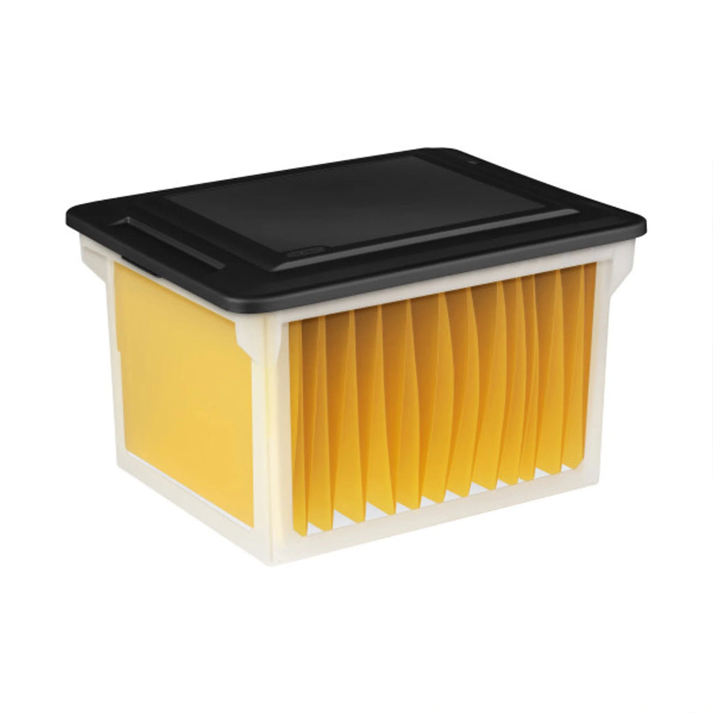 File Box - Clear Plastic Storage Bin - 8 Pack