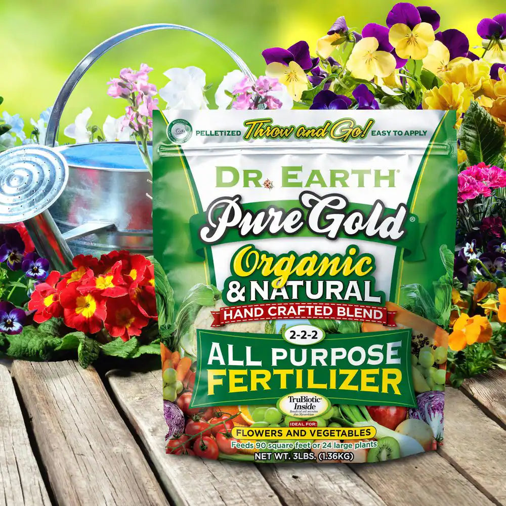 3 Lbs. 45 Sq. Ft. Organic Pure Gold All Purpose Dry Plant Fertilizer Pelletized