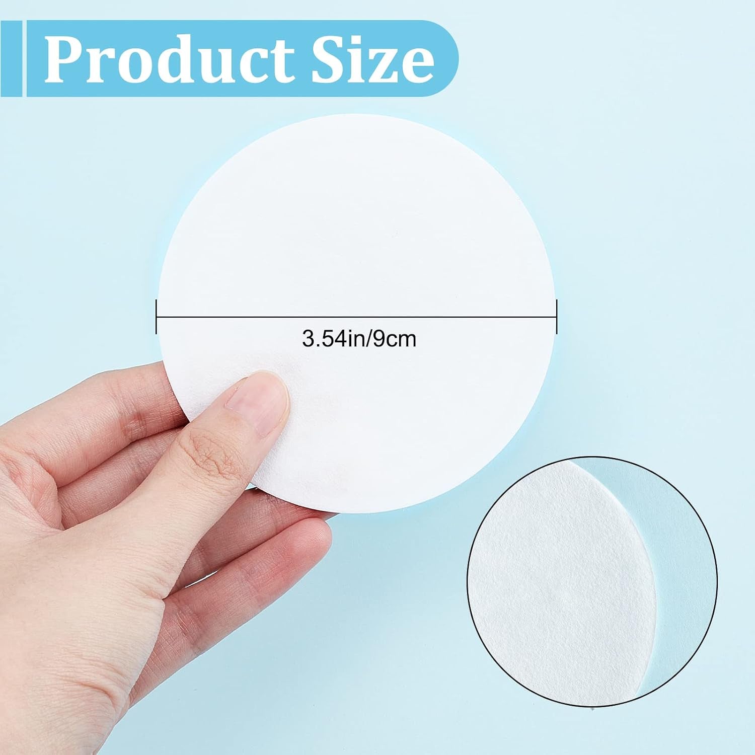 50Pcs Synthetic Filter Discs 90 MM Laboratory Quantitative Ashless Filter Paper Medium Speed Wide Mouth Size Funnel Filters Paper for a Buchner Funnel, Mushroom Cultivation